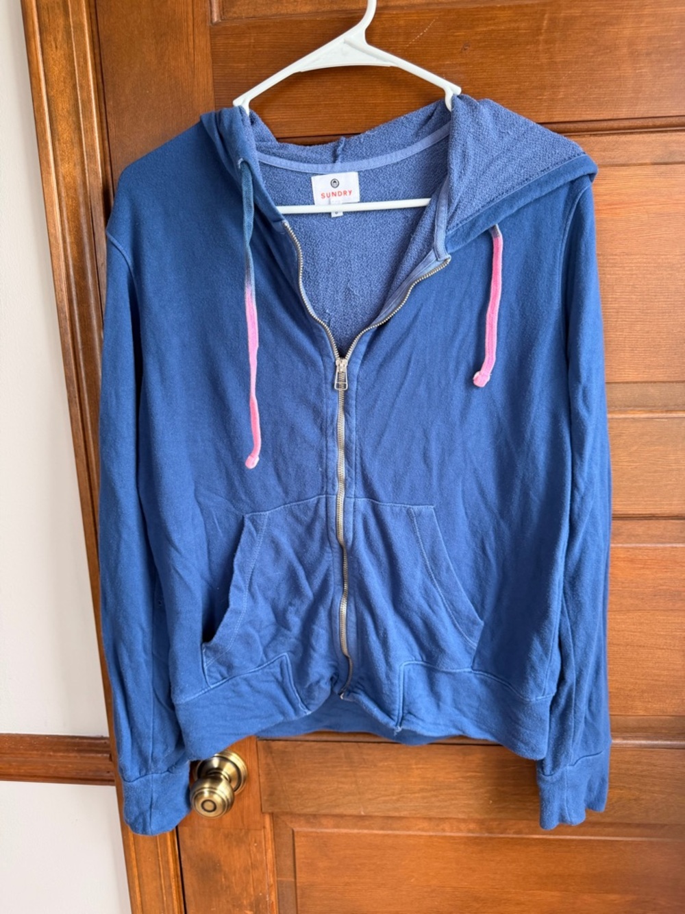 SUNDRY BY ANTHROPOLOGIE TERRY ZIP-UP HOODIE